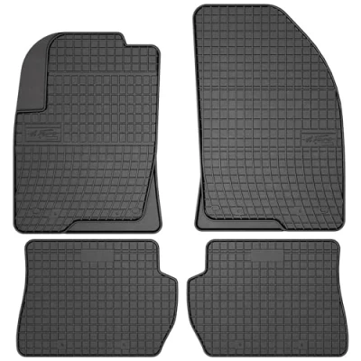 Afbeelding van M MOTOS Rubberen vloermatten voor Ford Fiesta V 2002 2008, verbeter je reiscomfort met de zwarte antislip mat auto en automat alle weersomstandigheden, bescherming tegen vuil