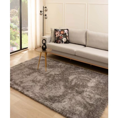 Afbeelding van Hoogpolig Tapijt/Vloerkleed Velvet Posh Grijs 200x300 Cm