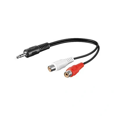 Afbeelding van Goobay 3,5mm Jack (m) Tulp (v) stereo audio adapter kabel 0,20 meter