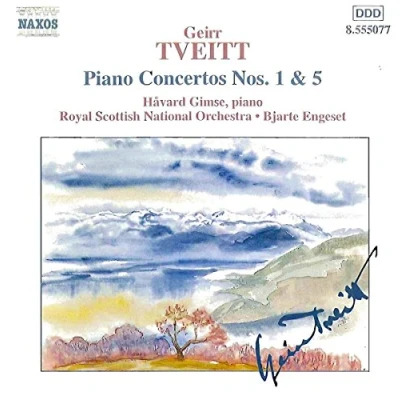 Afbeelding van Håvard Gimse, Royal Scottish National Orchestra, Bjarte Engeset Tveitt: Piano Concertos 1 &amp; 5 (CD)