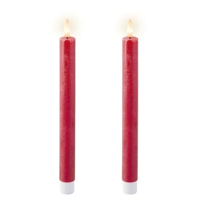 Afbeelding van Lumineo LED dinerkaars d2h24 cm krood/warm wit 2st