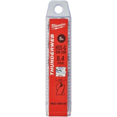 Afbeelding van MILWAUKEE 4932430553 THUNDERWEB metaalboor DIN 338 TW 8,4x117mm (5 st.)
