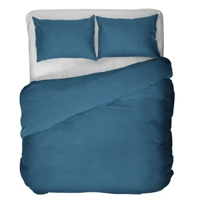 Afbeelding van Kayori dekbedovertrek Kiyo Tencel Donkerblauw 240/200 220 +2 slopen 240/220 (Kleur: Donkerblauw)