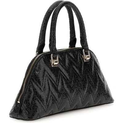 Afbeelding van Guess Adelard Dome Satchel Dames Handtas Zwart One Size