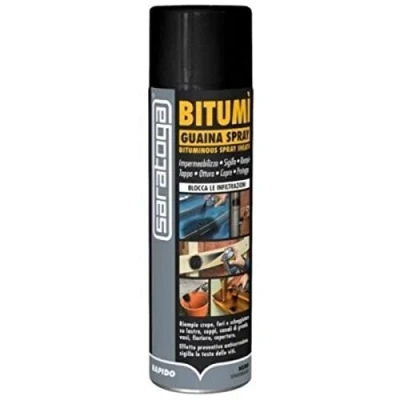 Afbeelding van Saratoga 54183001 Spuitbus met bitumenproduct, impregnering en afdichting op basis van bitumenrubber, zwart