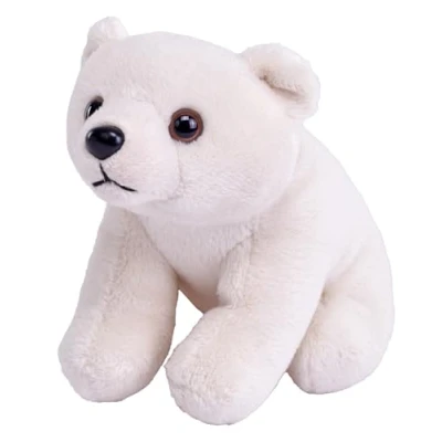 Afbeelding van Wild Republic pluche knuffel ijsbeer wit 13 cm ijberen pooldieren