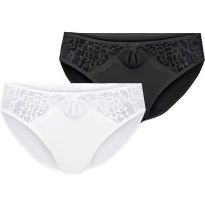 Afbeelding van Merry Style Hipster slip ondergoed dames MSGAB17, (2 stuks) zwart/wit