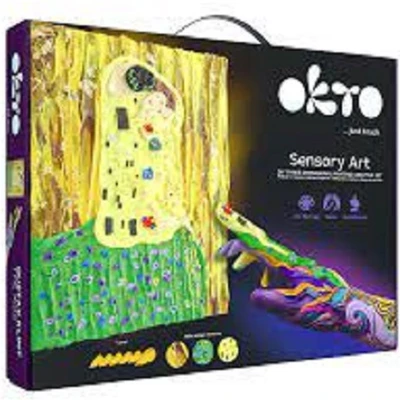 Afbeelding van Okto 3D kunstwerk Sensory Art Gustav Klimt The Kiss klei artist