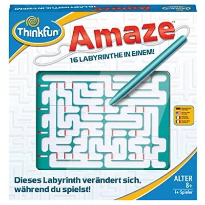 Afbeelding van ThinkFun 76320 Amaze Een veranderlijk doolhof. Wie vindt de weg achter? knopenspel voor jongens en meisjes vanaf 8 jaar: met koningen door doolhof!