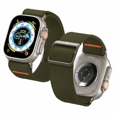 Afbeelding van Spigen Fit Lite Ultra Watchband Geschikt voor Apple Watch 4/5/6/7/8/SE/Ultra (42/44/45/49mm) Khaki