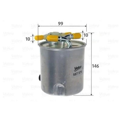 Afbeelding van VALEO 587579 Brandstoffilter Pijpfilter 10 NISSAN: X Trail