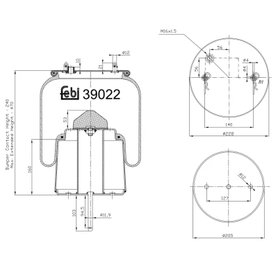Afbeelding van Febi Bilstein Veerbalg 39022