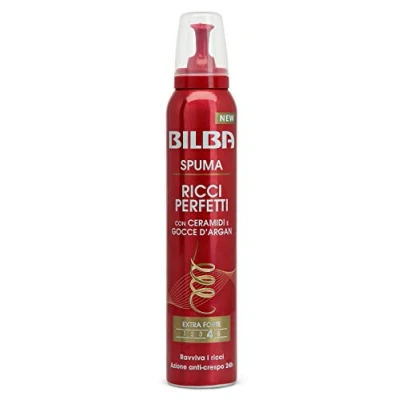 Afbeelding van Bilba, Tarwekiemschuim perfect krullend haarschuim met ceramiden en argandruppels professionele formule extra sterke grip stimuleert krullen anti kroeswerking voor