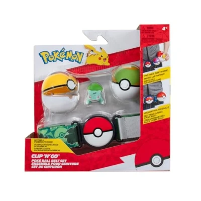 Afbeelding van PKW Clip &#039;N&#039; Go Poke Ball Riemset (Bulbasaur #1 met Level Ball, Nest en Bulbasaur riem) W16