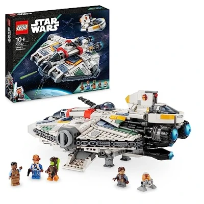 Afbeelding van LEGO 75357 Star Wars Ghost en Phantom II, bestaande uit 2 Ahsoka voertuigen van bakstenen, een bouwschip 5 figuren, waaronder Jacen Syndulla Droid Chopper figuur, cadeau idee