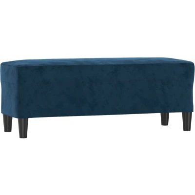 Afbeelding van Bankje 100x35x41 cm fluweel blauw
