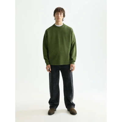 Afbeelding van Scotch &amp; Soda CORE 3 Crosses Sweater, Heren, Maat: Medium, Khaki