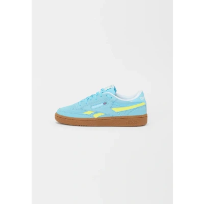 Afbeelding van Reebok Classic CLUB C Revenge Unisex Sneakers laag voor kinderen, Maat: 38, Digital blue/solar acid yellow/gum Veloursleer