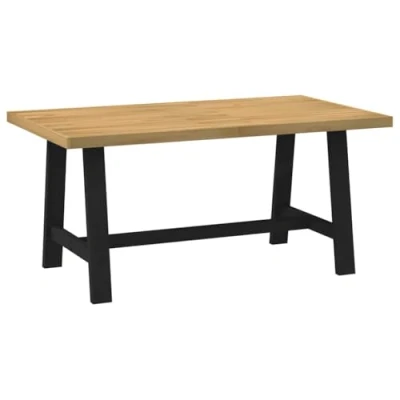Afbeelding van vidaXL Eettafel NOAIN A vormige poten 160x90x75 cm massief hout
