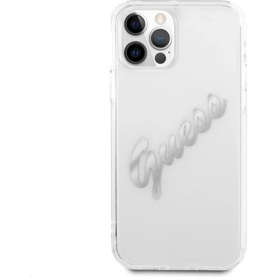 Afbeelding van Guess Vintage Transparent Case Geschikt voor Apple iPhone 12 Pro Max (6.7&quot;) Zilver