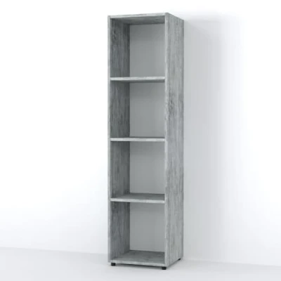 Afbeelding van VICCO LUDUS Ruimteverdeler, 4 vakken, 142 x 36 cm, vrijstaande plank, hangplank, tv rek, lowboard, dressoir, boekenkast (beton)
