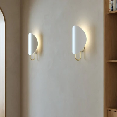 Afbeelding van Wandlamp Spargo, indirect licht, wit/goud