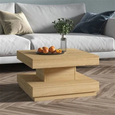 Afbeelding van Salontafel 60x60x35 cm MDF lichtbruin