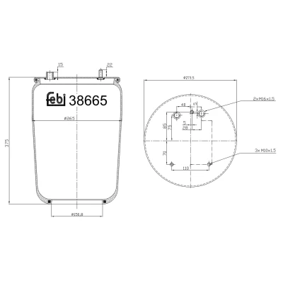 Afbeelding van Febi Bilstein Veerbalg 38665
