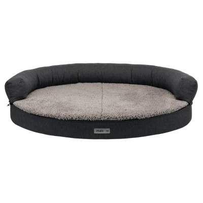 Afbeelding van Trixie Vital Sofa Bendson Ovaal Donkergrijs&amp;Lichtgrijs Hondenbed 100x80 cm