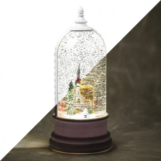 Afbeelding van Kerstlantaarn met Parijs tafereel Konstsmide 27.2 cm (LED, Batterijen, USB, Timer)