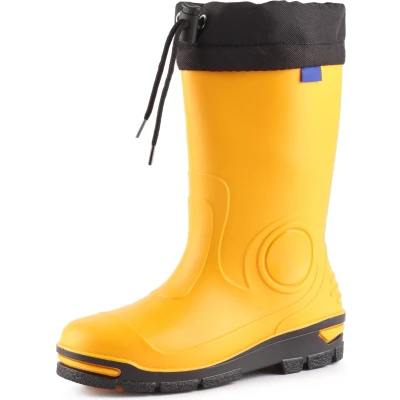 Afbeelding van Ladeheid LA RB 487 Dames Regenlaarzen Rubber Hoog Waterdicht PVC Geel/Zwart 25