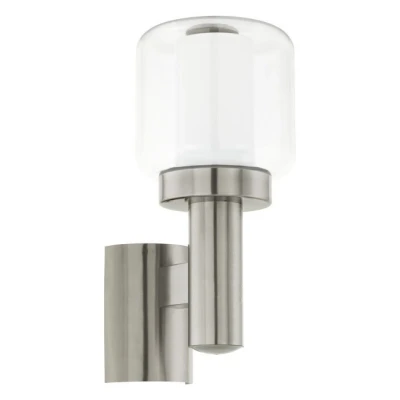 Afbeelding van EGLO Poliento Buitenverlichting IP44 Wandlamp 1 Lichts Roestvast Staal Helder, Wit