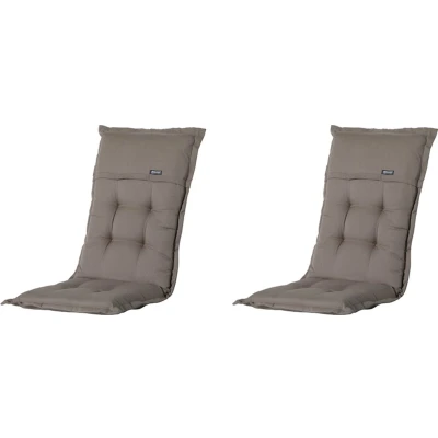 Afbeelding van Madison Tuinkussens Hoge Rug Rib Liver 123x50 Bruin/Grijs 2 Stuks
