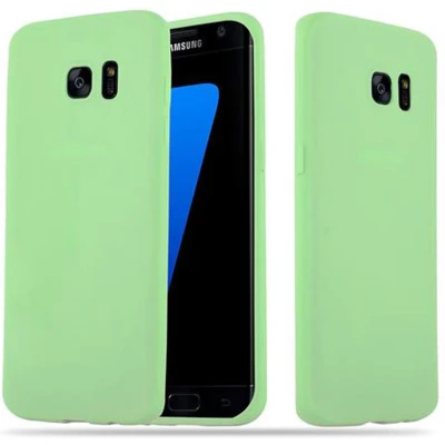 Afbeelding van Cadorabo Hoesje geschikt voor Samsung Galaxy S7 EDGE in CANDY PASTEL GROEN Beschermhoes gemaakt van flexibel TPU silicone Case Cover