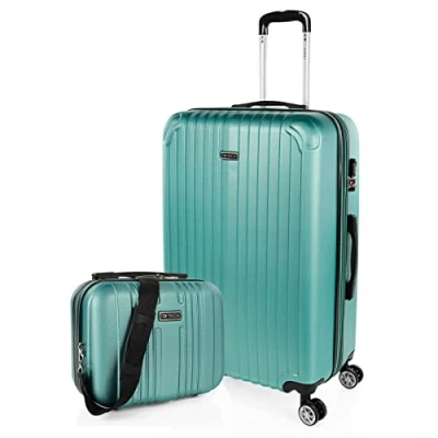Afbeelding van ITACA Set reiskoffers van ABS met 4 wielen, stevig en lichtgewicht, handvat vergrendeling, cabinekoffer voor handbagage, medium grote koffer, beautycase T71500