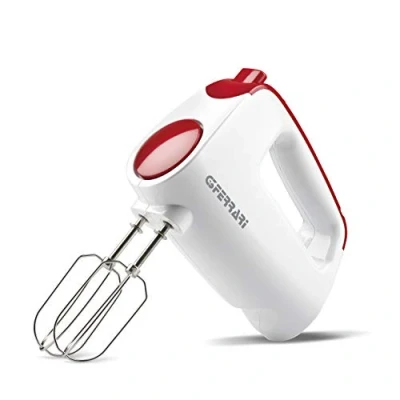 Afbeelding van G3Ferrari Handmixer Animadolce 250W, turbofunctie, afneembare spatels, rood/wit