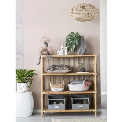 Afbeelding van Kidsdepot hanglamp Pumpkin rotan seagreen