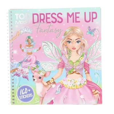 Image de Depesche 13439 TOPModel Dress Me Up Fantasy Livre d&#039;autocollants avec 24 pages pré imprimées à faire soi même 11 feuilles