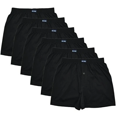 Afbeelding van MioRalini 6 heren boxershort in klassieke kleuren 100% katoen zonder zijnaden naadloze maat 5 10, met gulp en knop set 04