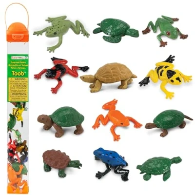 Afbeelding van Plastoy 6948 04 Figuur Dier Tubo schildpadden en kikkers