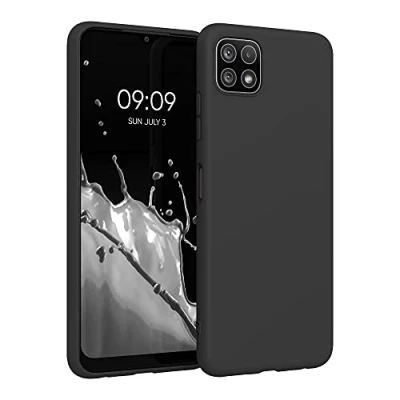 Afbeelding van kwmobile telefoonhoesje geschikt voor Samsung Galaxy A22 5G Hoesje smartphone Back cover in mat zwart