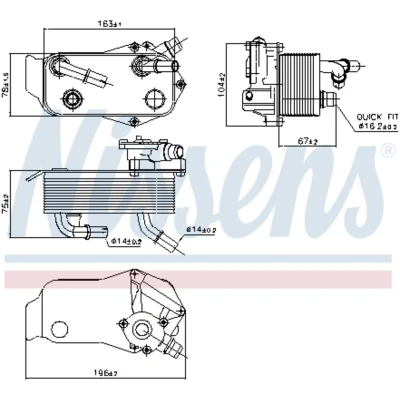 Afbeelding van NISSENS 90736 Oliekoeler, automatische transmissie