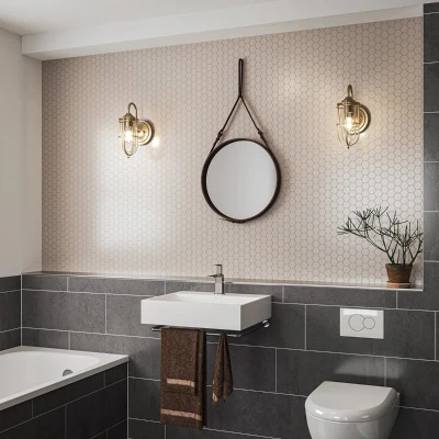 Afbeelding van Feiss LED Wandlamp Urban Restoration 1X E27 Max 60W IP44 Dark Antique Brass