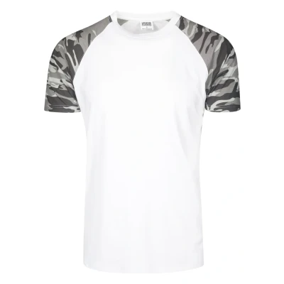 Afbeelding van Urban Classics Raglan Contrast Tshirt print, Heren, Maat: Medium, White
