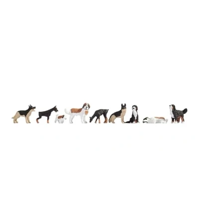 Afbeelding van NOCH H0 figuren Honden Geverfd, Zittend, Staand