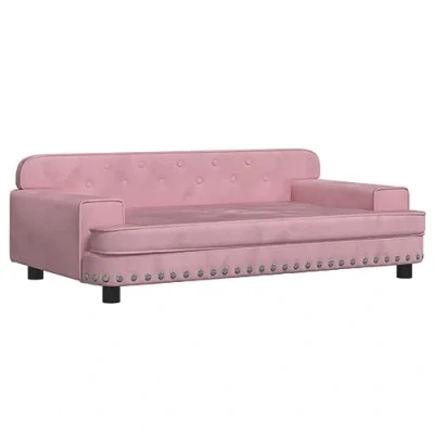 Afbeelding van Kinderbank 90x53x30 cm fluweel roze