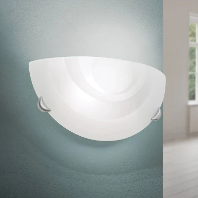 Afbeelding van Halfronde wandlamp LORIA van opaalglas