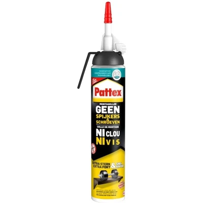 Afbeelding van Pattex Geen Spijkers &amp; Schroeven Montagekit Extra Sterk 254 gr