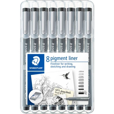 Afbeelding van Fineliner Staedtler Pigment 308 zwart
