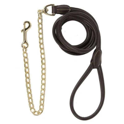 Afbeelding van Kentucky Presentatielijn Leather Chain Bruin 270cm
